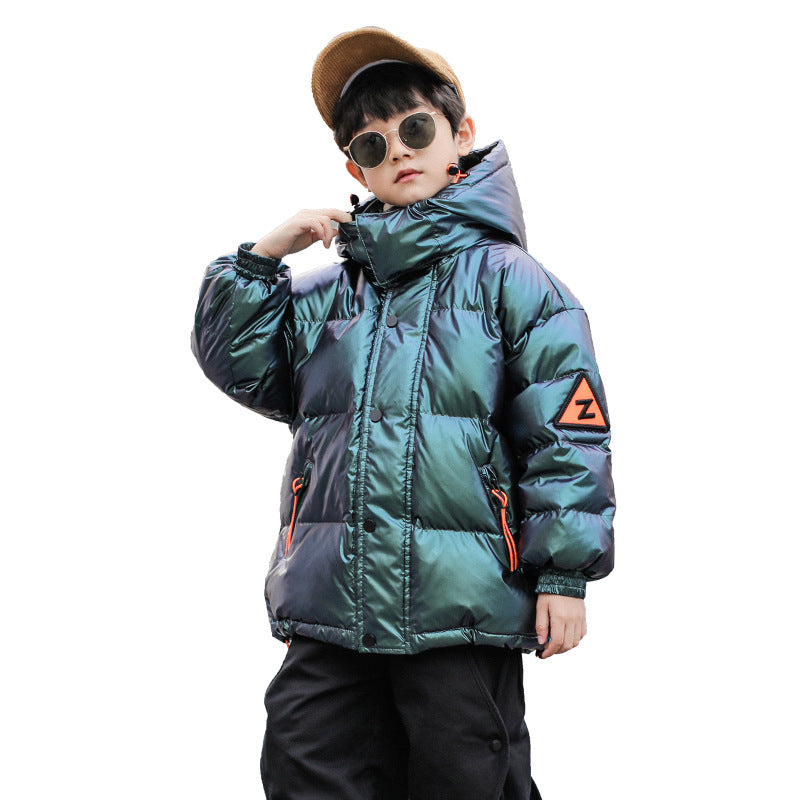 Meta Store Boys Clothing Western Style Big Kids Thick Winter Children's White Duck Down Jacket