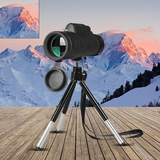 Meta Digital Store Bed Sheet Compatible with Apple, Monocular Telescope Zoom Scope with Compass Phone Clip Tripod