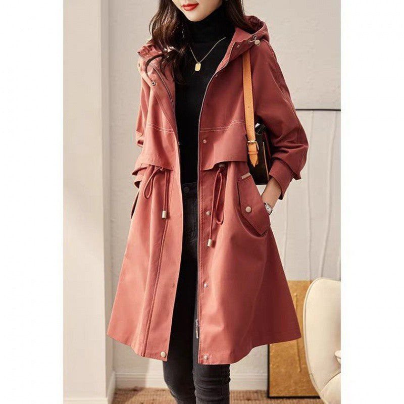 Woman  Digital Store  Women's Spring And Autumn Windbreaker Korean Fashion Overcoat