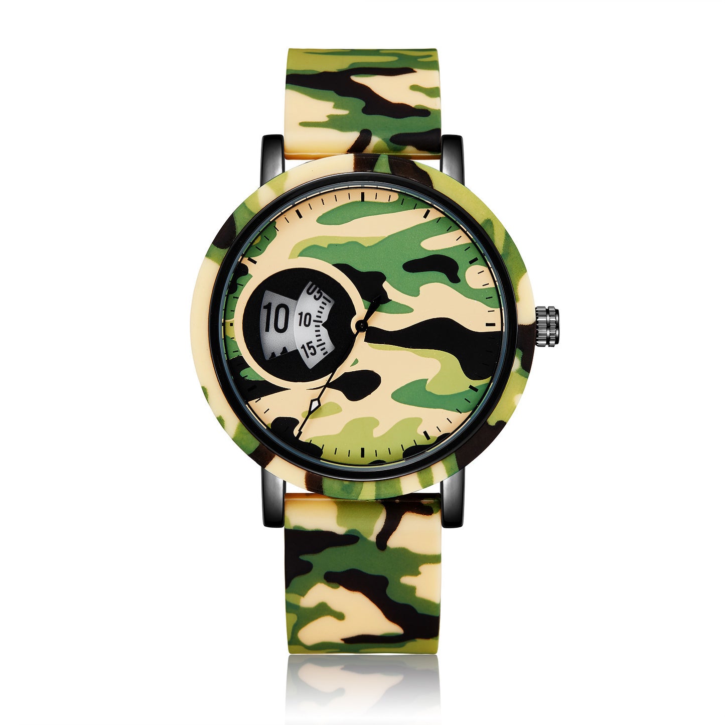 Meta Digital Store Jewelry Camouflage Watch Student Sports Double Display Fashion Silicone Strap