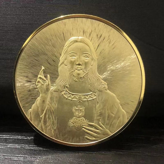 Meta Digital Store Bible  New Jesus Christ Religion Commemorative Coin Gift Souvenir Gold Plated Coins Art Metal