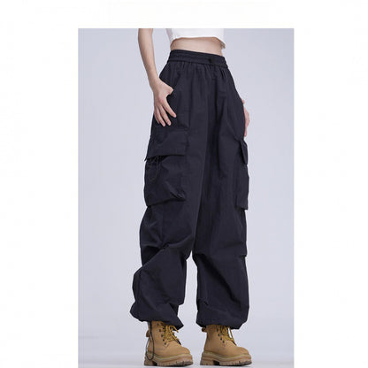 American Drawstring Loose Casual Pants