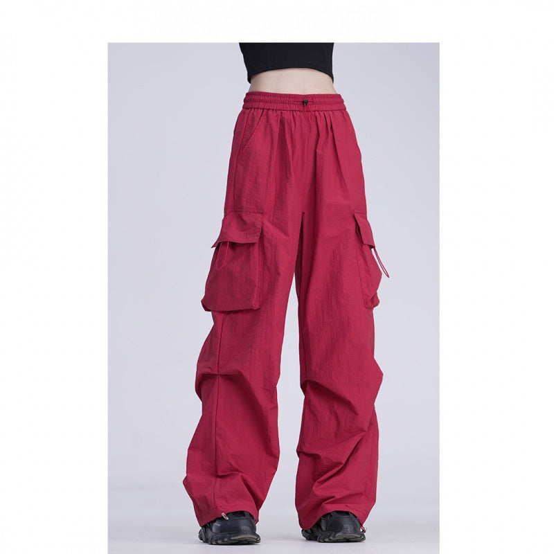 American Drawstring Loose Casual Pants