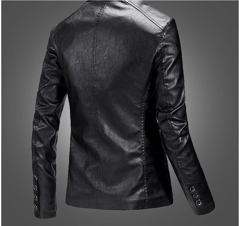 Meta Digital Store Slim Handsome Spring Leather Jacket Small Suit Men