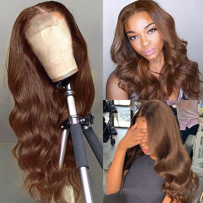 Meta Digital Store  Brown Color Human Hair Wigs Human Hair Wig