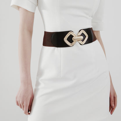 metadigitalstore.com  Elastic Waistband Women's Wide Waist Seal Decoration