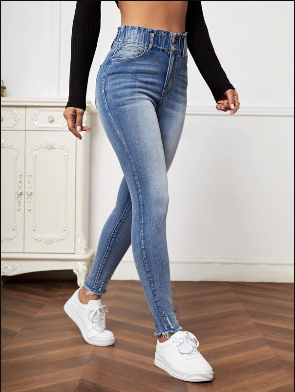 Meta Digital Store Women Jeans Fashion  Women's New Fashion Jeans High Elastic Tight Jeans