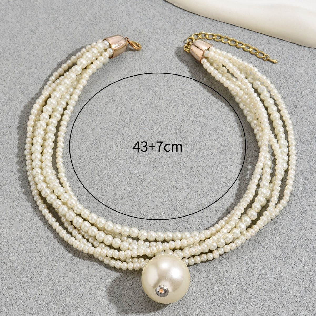 Meta Digital Store Jewelry Fashion Multi-layer Necklace Large Pearl Niche