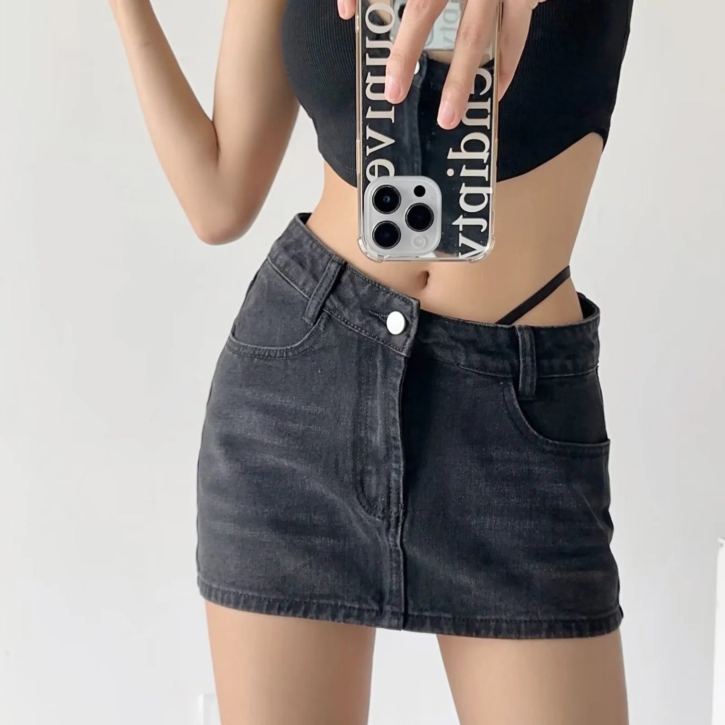 Meta Digital Store Women Jeans Fashion Irregular Fashion Denim Skirt For Women