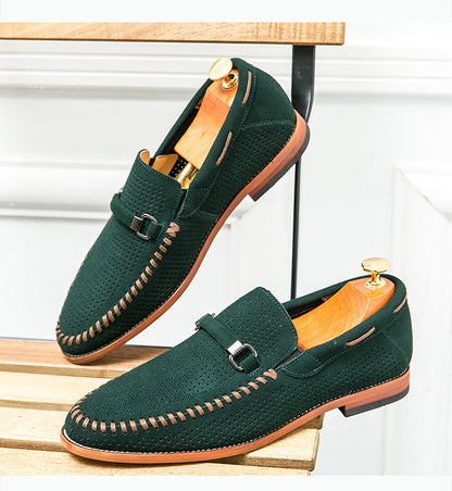 Man Skoenwinkel Pons Asemende Slip On Leer Skoene Britse