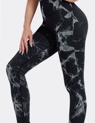 Meta  Digital Store  Seamless Tie Dye Leggings Women Yoga Pants Push Up Sport Fitness Running Gym Leggings