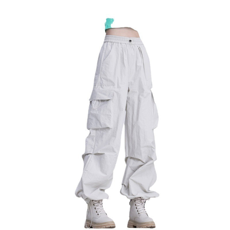 American Drawstring Loose Casual Pants