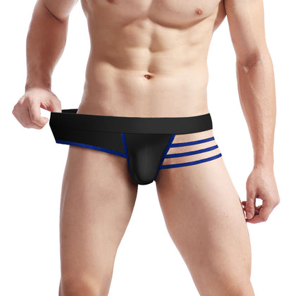 undies  Men's  Translucent  Ice Silk Low Waist T-back