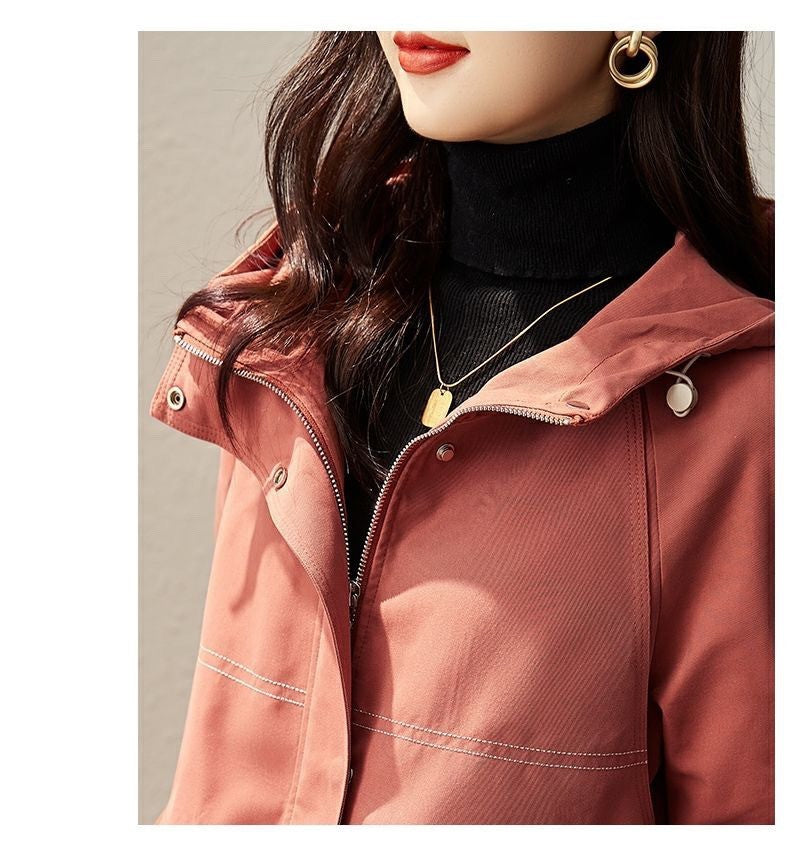 Woman  Digital Store  Women's Spring And Autumn Windbreaker Korean Fashion Overcoat