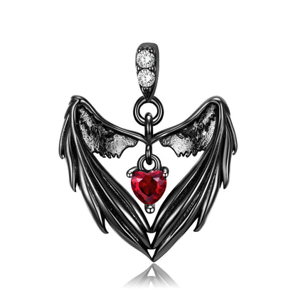 Meta  Digital Store  Heart Wing Necklace Fashion Euro American Ins Sweater Chain Collar Chain 925 Silver