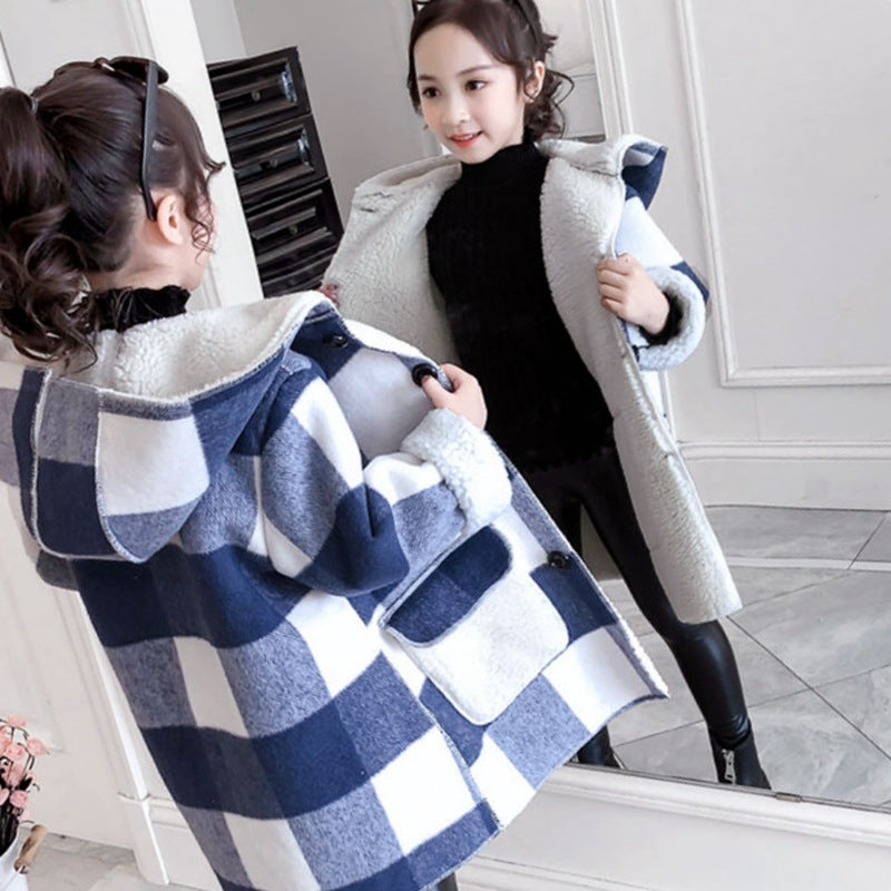 Meta Digital Store Girls Clothes Children's Clothing Girls Thick Woolen Overcoat Winter Clothes