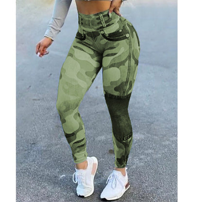 Meta Digital Store Women Jeans Fashion Women's Quick-drying Skinny Running Imitation Denim Yoga Pants